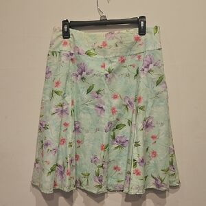 Jones New York Pastel Floral A-Line Skirt